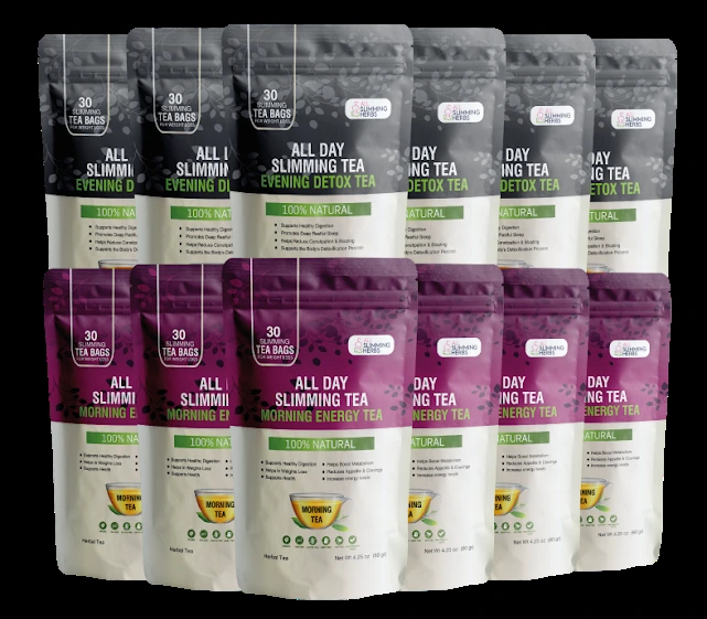 All Day Slimming Tea Morning and Evening tea packages